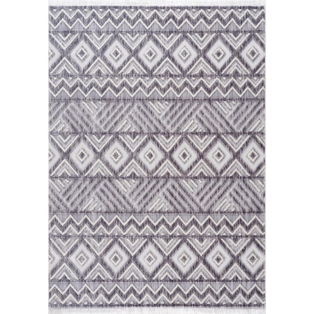 Rlm Distribution Chelsea Brimmer Rectangle Area Rug - Gray - 5 ft. 3 in. x 7 ft. 2 in. HO3657930